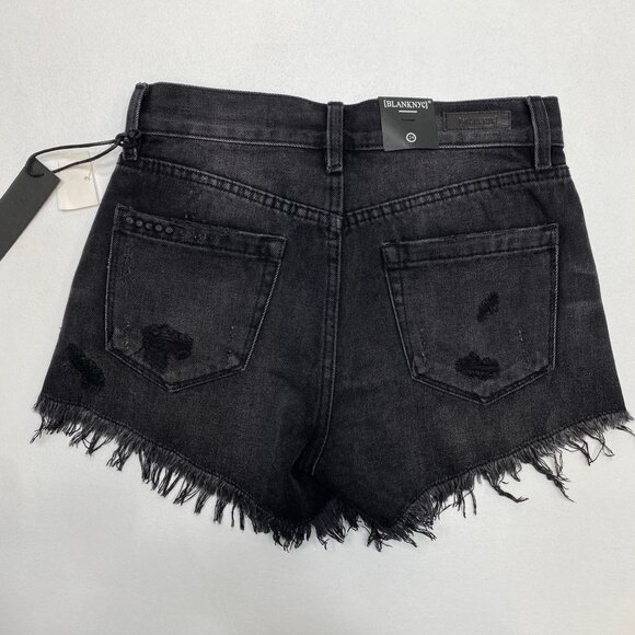 NWT BLANKNYC Black High Waist Distressed Shorts - Picture 9 of 10